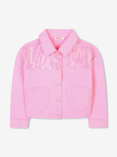 BILLIEBLUSH BILLIEBLUSH GIRLS SEQUIN DENIM JACKET