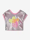 Billieblush Girls Sequin Hearts T-shirt In Silver