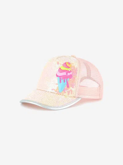 Billieblush Kids' Girls Sequin Ice Cream Cap In Pink
