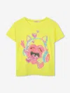 Billieblush Girls Sequin Illustrated T-shirt In Yellow