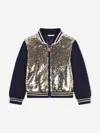 Billieblush Sequin-embellished Bomber Jacket In Gold