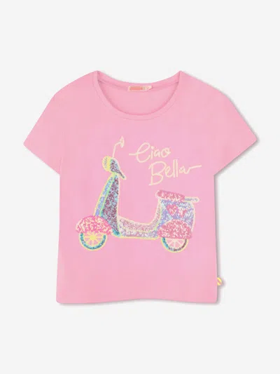 Billieblush Babies'  Girls Sequin Moped T-shirt In Pink