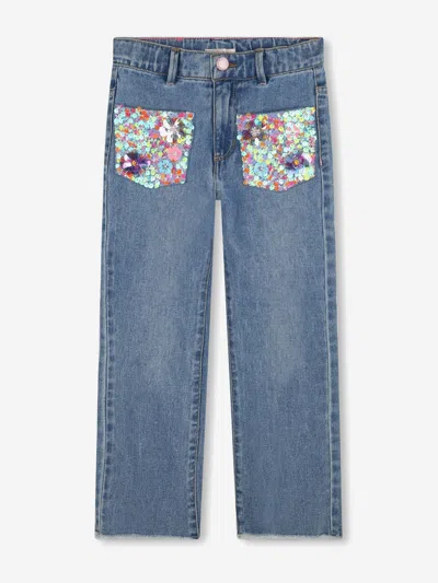 BILLIEBLUSH BILLIEBLUSH GIRLS SEQUIN POCKET JEANS