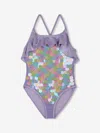 Billieblush Girls Sequin Ruffle Swimsuit In Purple