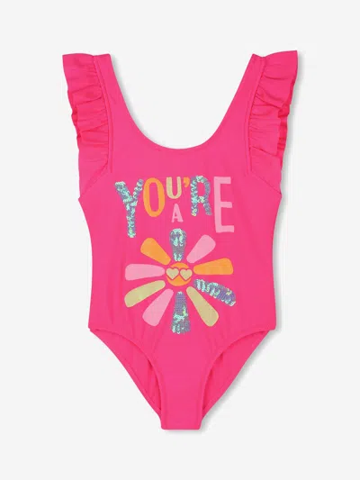 Billieblush Kids' Girls Sequin Swimsuit In Pink