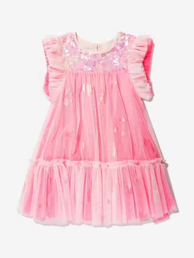 Billieblush Babies' Girls Sequinned Tulle Dress In Pink
