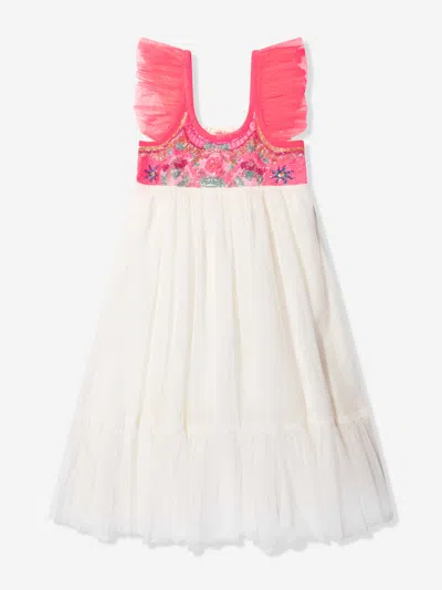 Billieblush Kids' Girls Sequinned Tulle Dress In White
