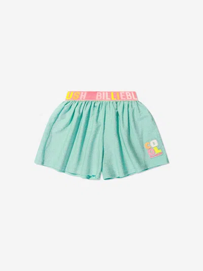 Billieblush Kids' Logo-patch Shorts In Green