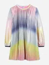 Billieblush Girls Shiny Pleated Gradient Dress In Multi