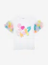 Billieblush Girls So What? Mesh Sleeve T-shirt In White