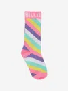 Shop Billieblush Girls Striped Logo Socks In White