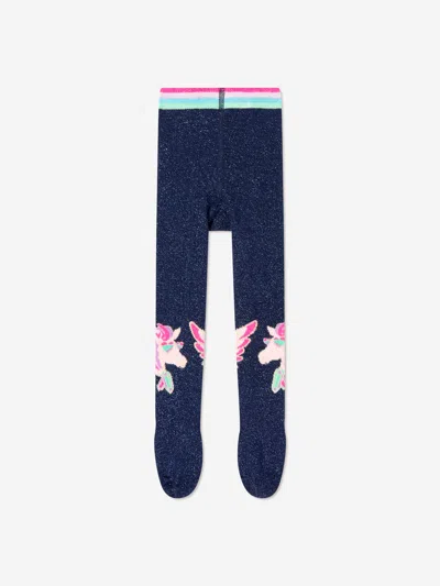 Billieblush Kids'  Girls Unicorn Tights In Blue