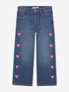 Billieblush Heart-embroidered Jeans In Blue