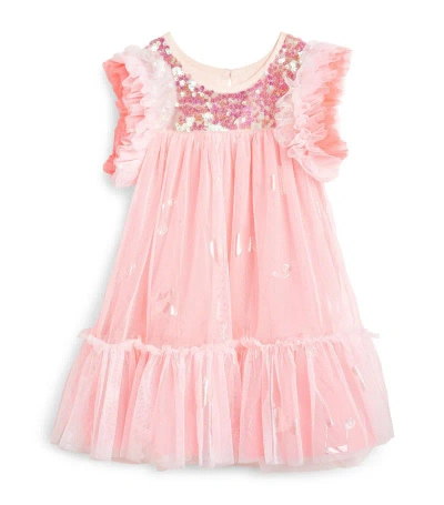 Billieblush Kids' Glitter-bodice Dress (3-12 Years) In Pink
