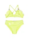Billieblush Glitter-detail Scallop Bikini In Green