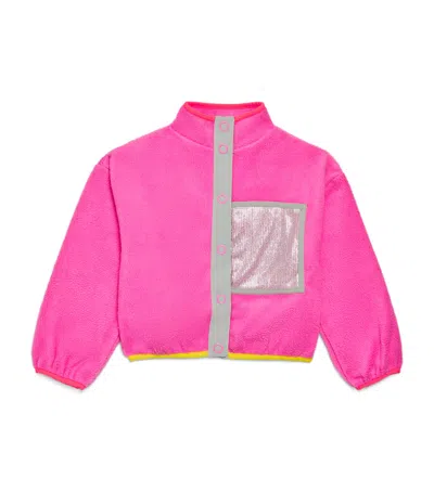 Billieblush Kids' Glitter Fleece Jacket In Pink