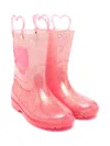 Billieblush Glitter Heart-shaped Handle Boots In Pink