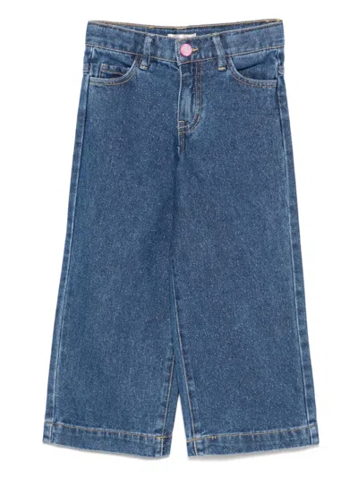 Billieblush Kids' Glitter Jeans In Blue