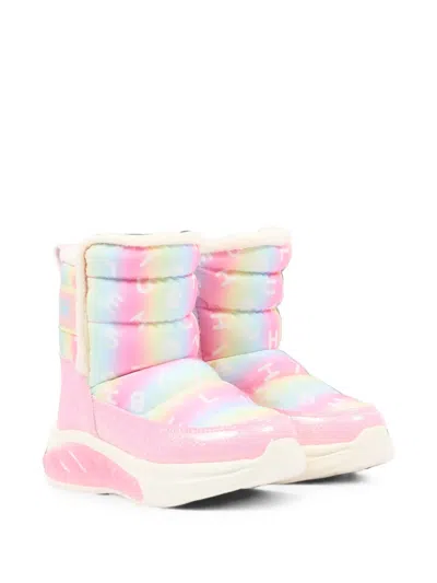Billieblush Kids' Glitter-effect Padded Boots In Multi