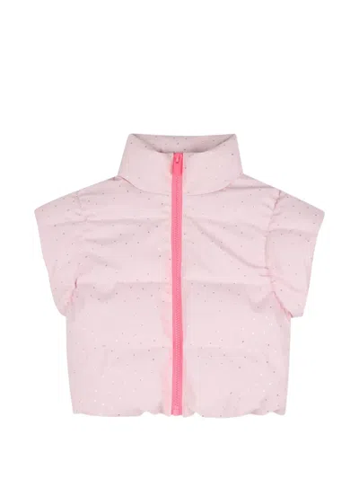 Billieblush Kids' Glitter-effect Padded Waistcoat In Pink