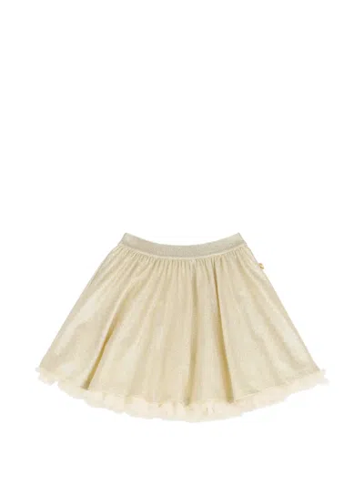 Billieblush Kids' Glitter-effect Tulle-trim Skirt In Animal Print