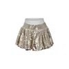 Billieblush Sequined Mini Skirt In Gold