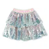 Billieblush Sequinned Tiered Skirt In Light Blue