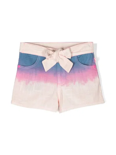 Billieblush Kids' Gradient-effect Cotton Shorts In Pink