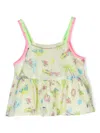 Billieblush Graphic-print Cotton Top In Yellow