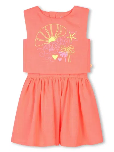 Billieblush Graphic-print Dress In 橘色