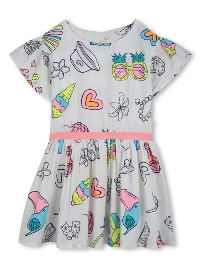 Billieblush Kids' Graphic-print Dress In White
