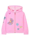 Billieblush Long-sleeved Brushed Sweatshirt In 粉色