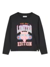 Billieblush Graphic-print Long-sleeve T-shirt In Black