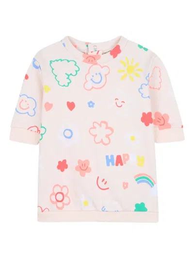Billieblush Babies' Graphic Print Short-sleeve Top In Multi