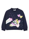 Billieblush Graphic-print Sweatshirt In Blue