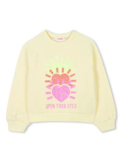 Billieblush Kids' Graphic-print Sweatshirt In Yellow