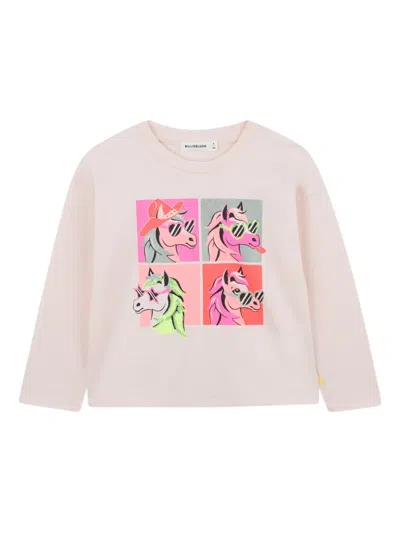 Billieblush Kids' Graphic-print T-shirt In Pink