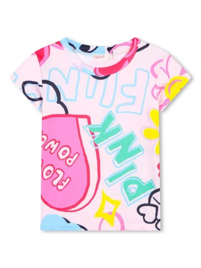 Billieblush Kids' Graphic-print T-shirt In Pink