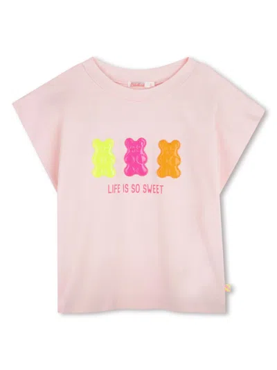 Billieblush Kids' Graphic-print T-shirt In Pink