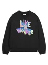 Billieblush Graphic-sequinned Sweatshirt In Black