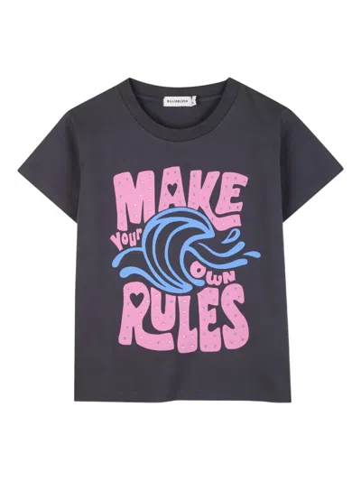 Billieblush Kids' Graphic T-shirt In Black