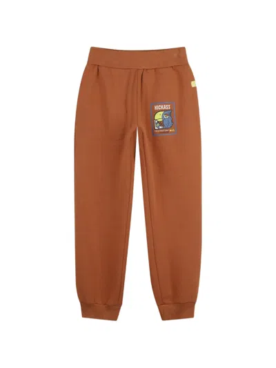 Billieblush Kids' Graphic-patch Track Pants In Brown