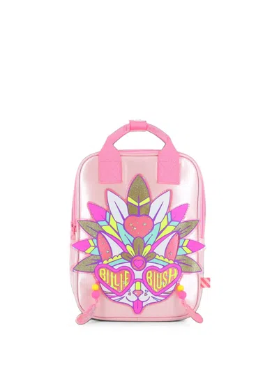 Billieblush Kids' Graphic-print Glitter-detail Backpack In Pink