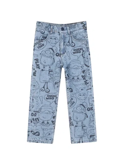Billieblush Kids' Graphic-print Jeans In Blue