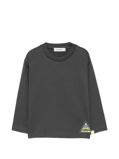 Billieblush Kids' Graphic-print Long-sleeve T-shirt In Gray