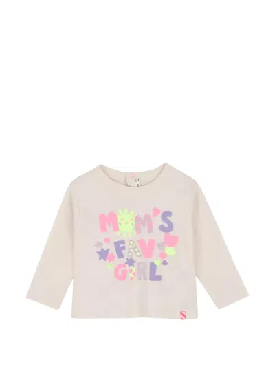Billieblush Babies' Graphic-print Long-sleeve T-shirt In Neutral