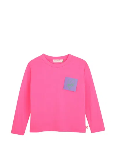 Billieblush Kids' Graphic-print Long-sleeve T-shirt In Pink