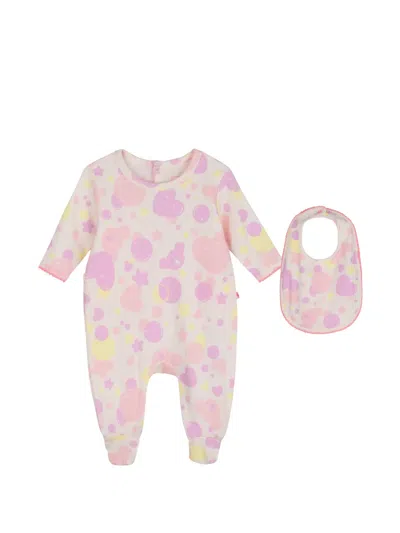 Billieblush Babies' Graphic-print Pajamas And Bib Set In Multi