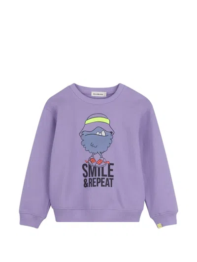 Billieblush Kids' Graphic-print Sweater In Purple