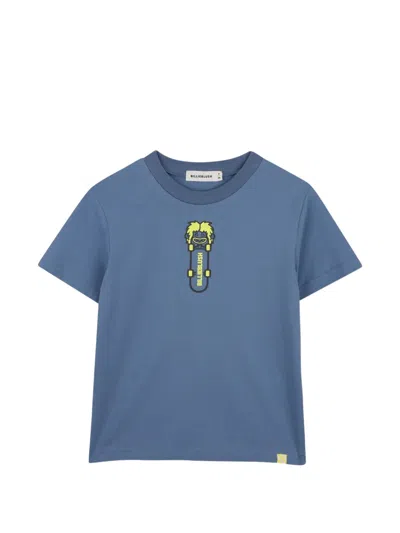 Billieblush Kids' Graphic-print T-shirt In Blue